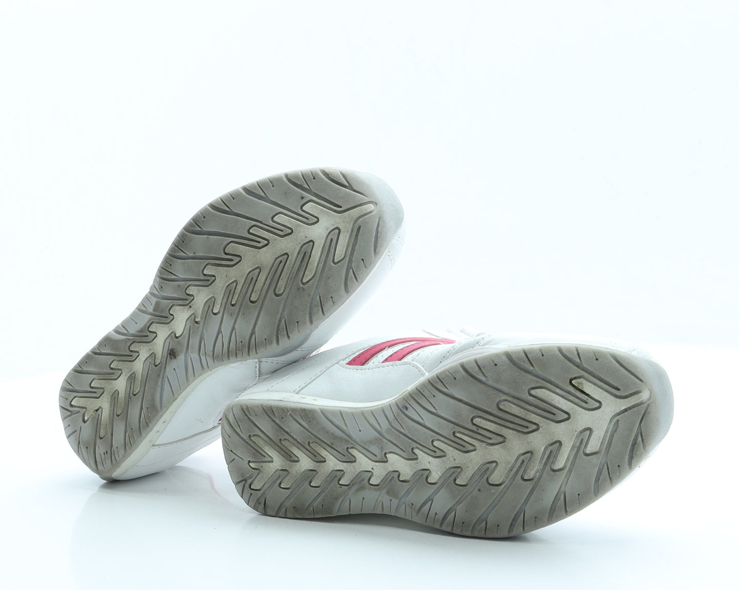 LA Gear Womens White Striped Polyester Trainer Casual 5 38