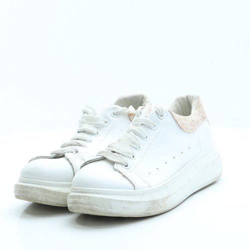 Preworn Womens Ivory  Polyester Trainer Casual 3 36