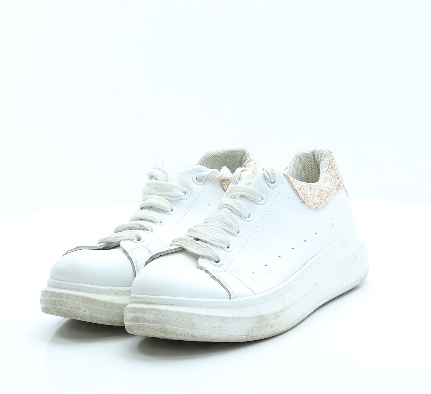 Preworn Womens Ivory  Polyester Trainer Casual 3 36