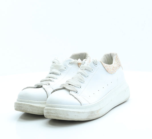 Preworn Womens Ivory  Polyester Trainer Casual 3 36