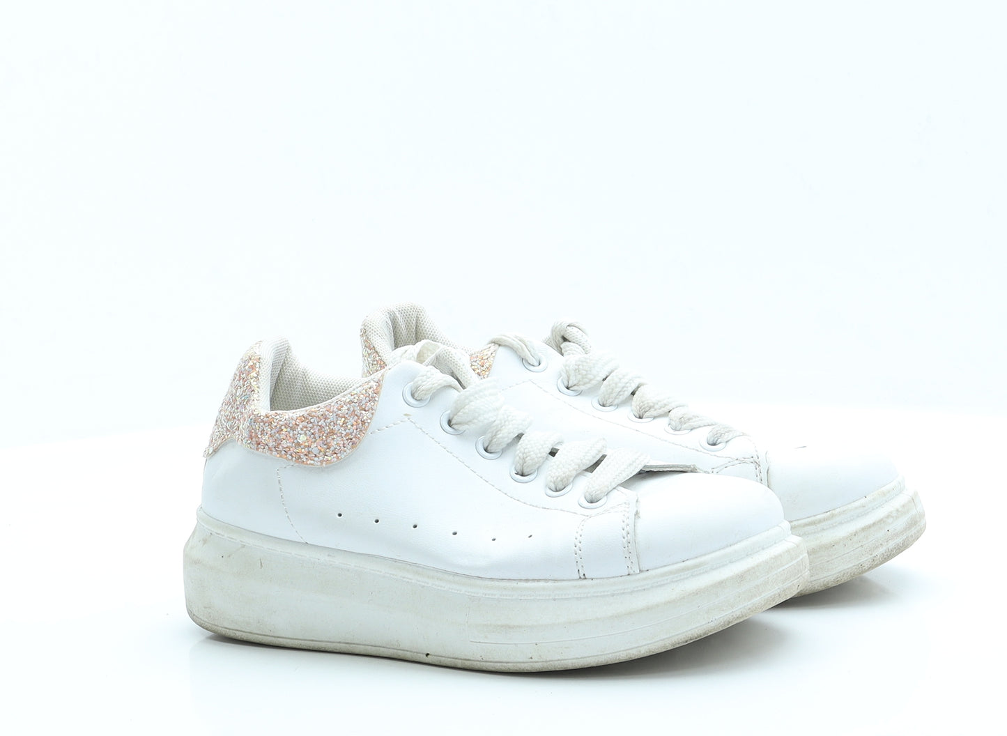 Preworn Womens Ivory  Polyester Trainer Casual 3 36