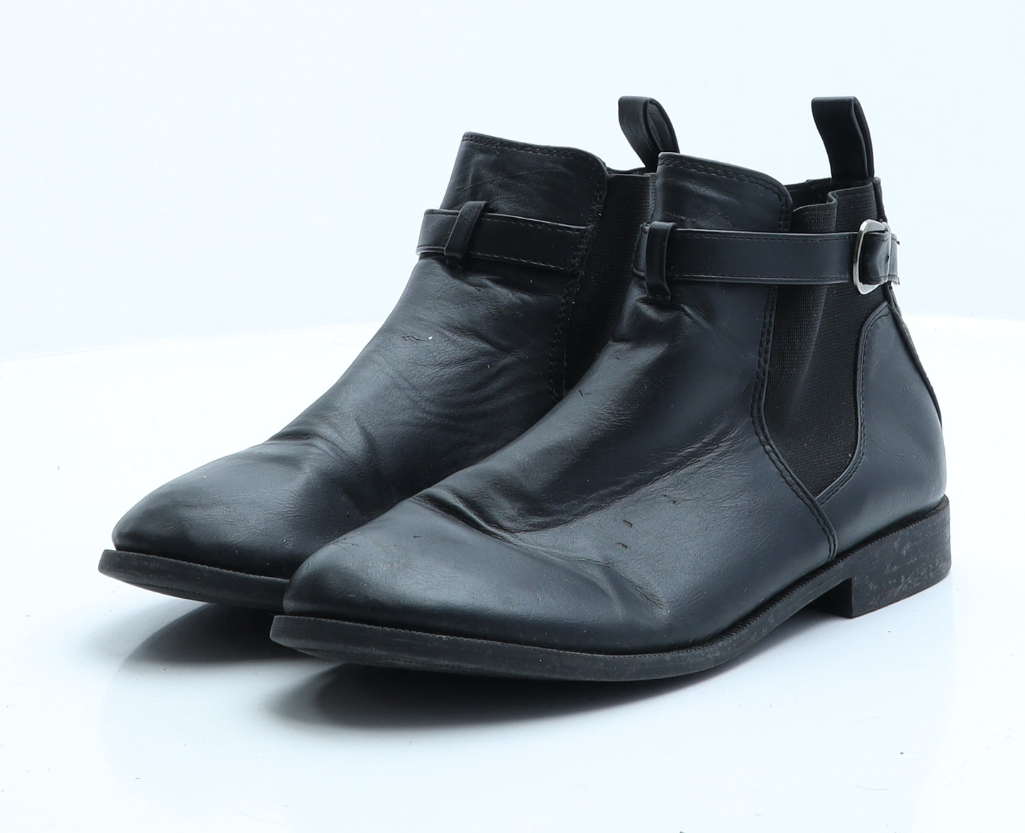 Primark Womens Black  Faux Leather Chelsea Boot 4 EUR 37