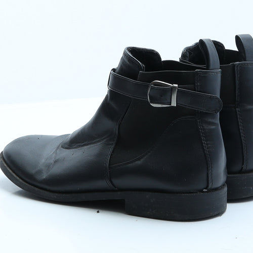 Primark Womens Black  Faux Leather Chelsea Boot 4 EUR 37