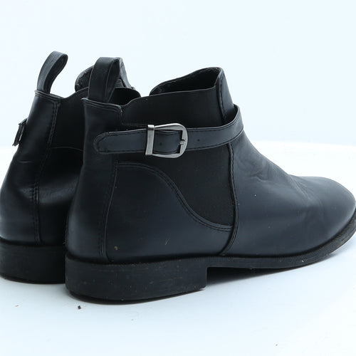 Primark Womens Black  Faux Leather Chelsea Boot 4 EUR 37
