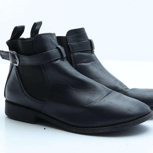 Primark Womens Black  Faux Leather Chelsea Boot 4 EUR 37