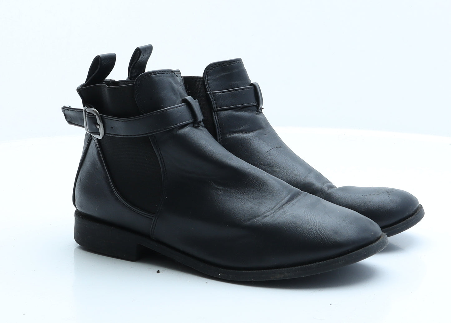 Primark Womens Black  Faux Leather Chelsea Boot 4 EUR 37