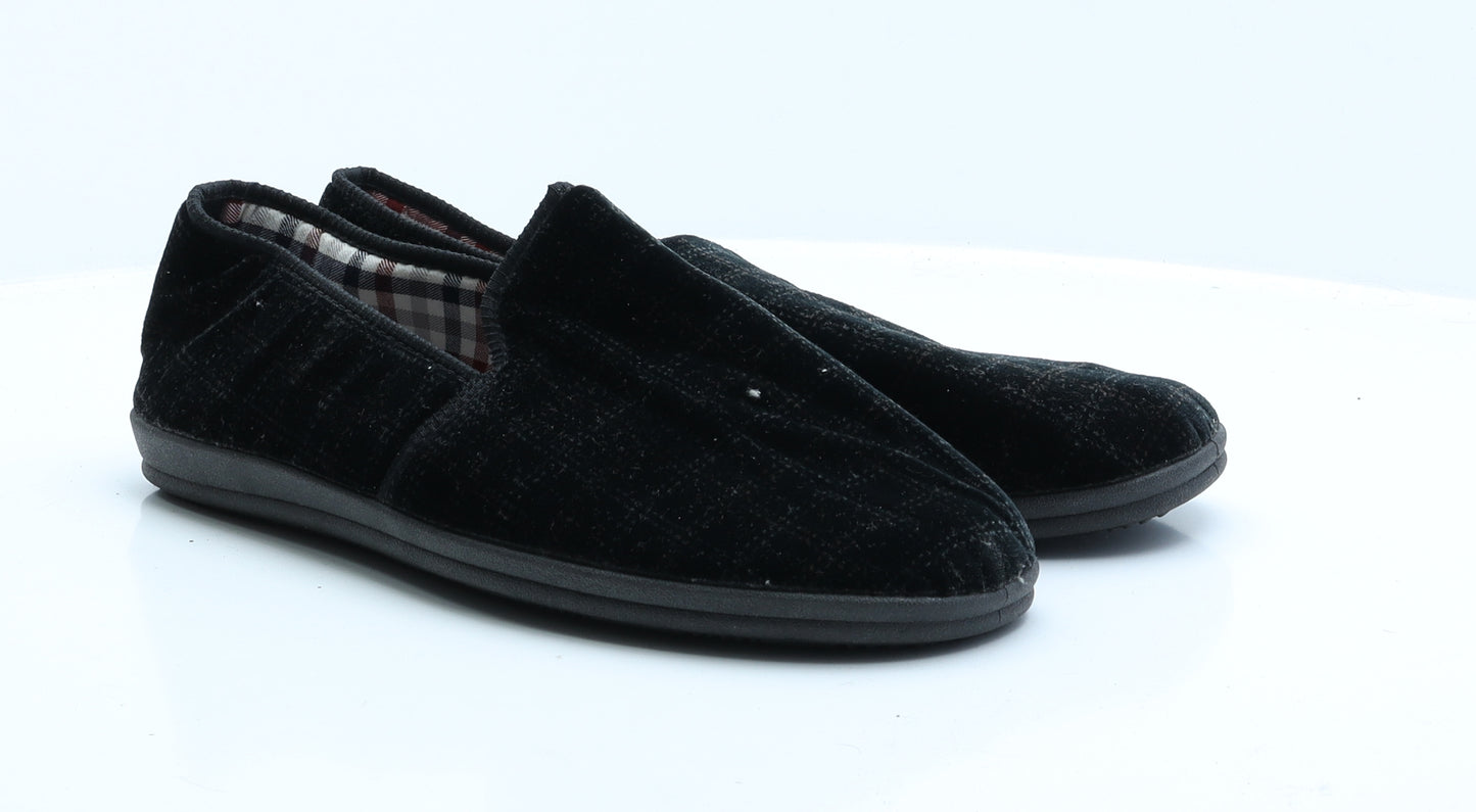 Marks and Spencer Mens Black  Polyester Flat Slipper 11 EUR 44
