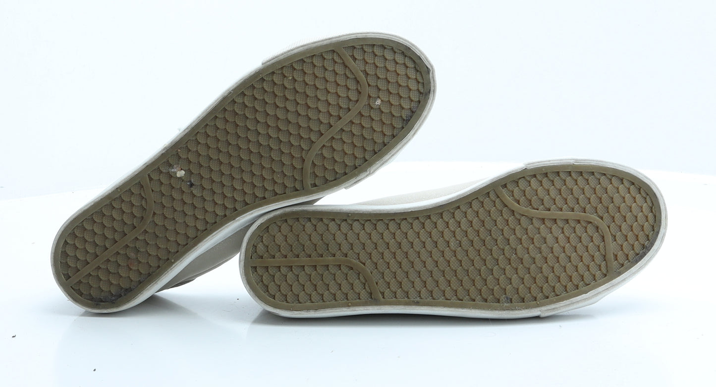 New Look Womens Beige  Faux Suede Trainer Flat 5 38