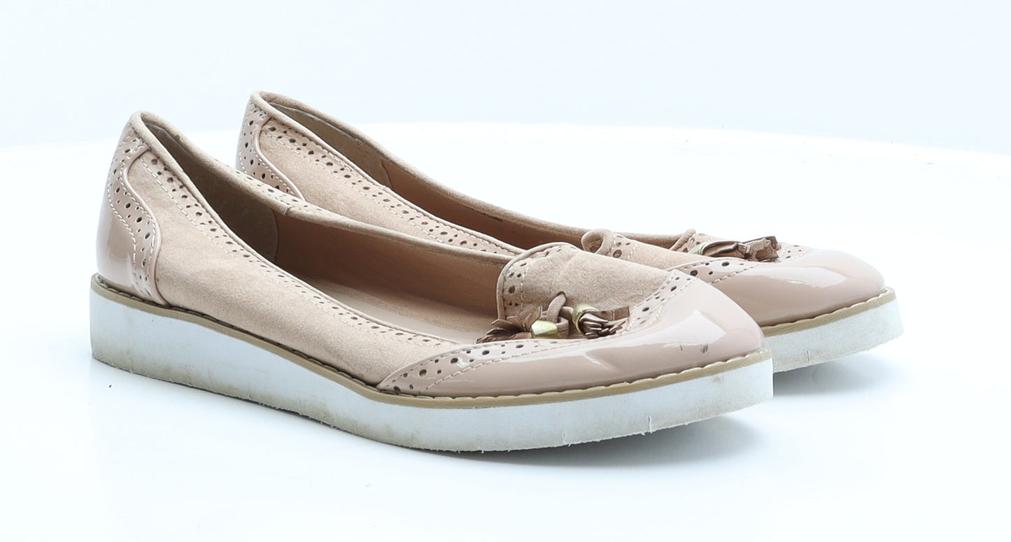 Dorothy Perkins Womens Pink  Patent Leather Ballet Flat 5 EUR 38