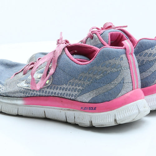 Sketchers Womens Blue  Polyester Trainer  5 EUR 38