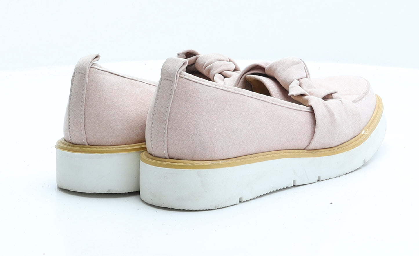 Papay Womens Pink  Faux Suede Slip On Flat 3 36
