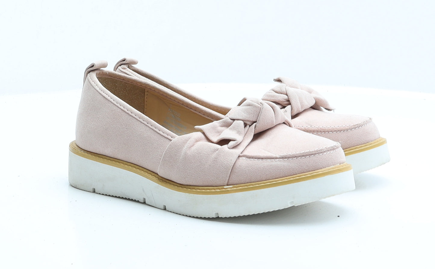 Papay Womens Pink  Faux Suede Slip On Flat 3 36
