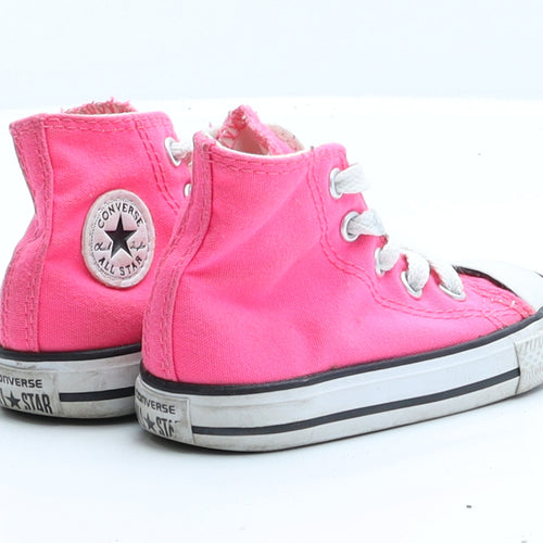 Converse Girls Pink  Polyester Flat Trainer 5 EUR 21