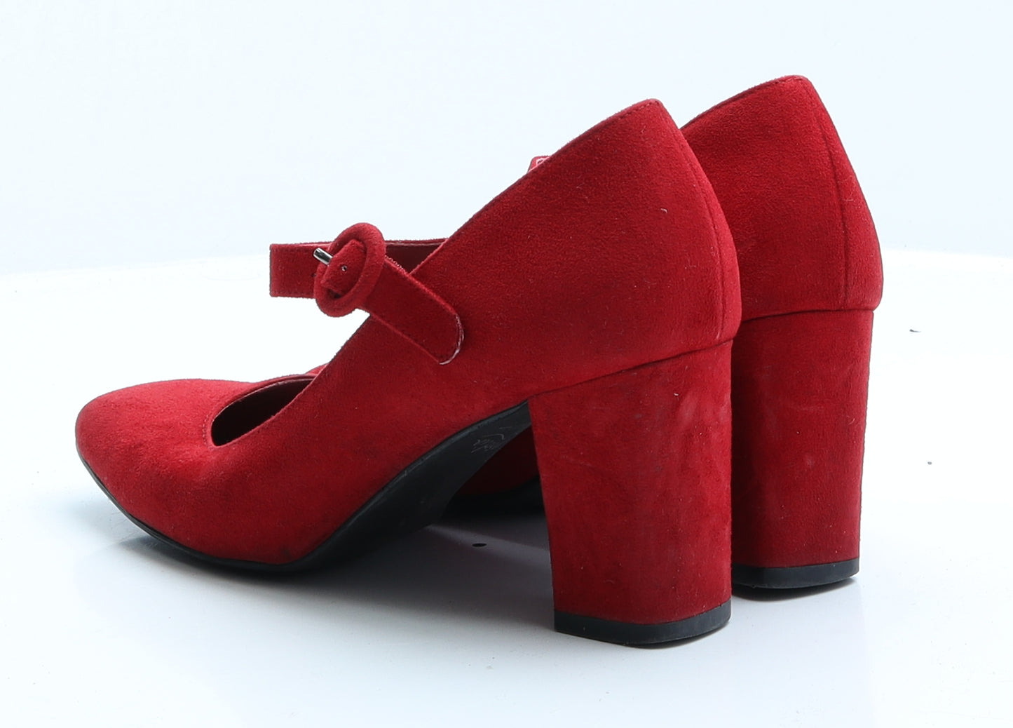 Marks and Spencer Womens Red  Faux Suede Slingback Heel 5.5 EUR 38.5
