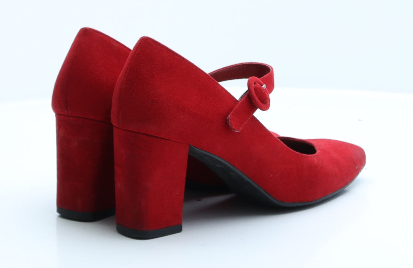 Marks and Spencer Womens Red  Faux Suede Slingback Heel 5.5 EUR 38.5