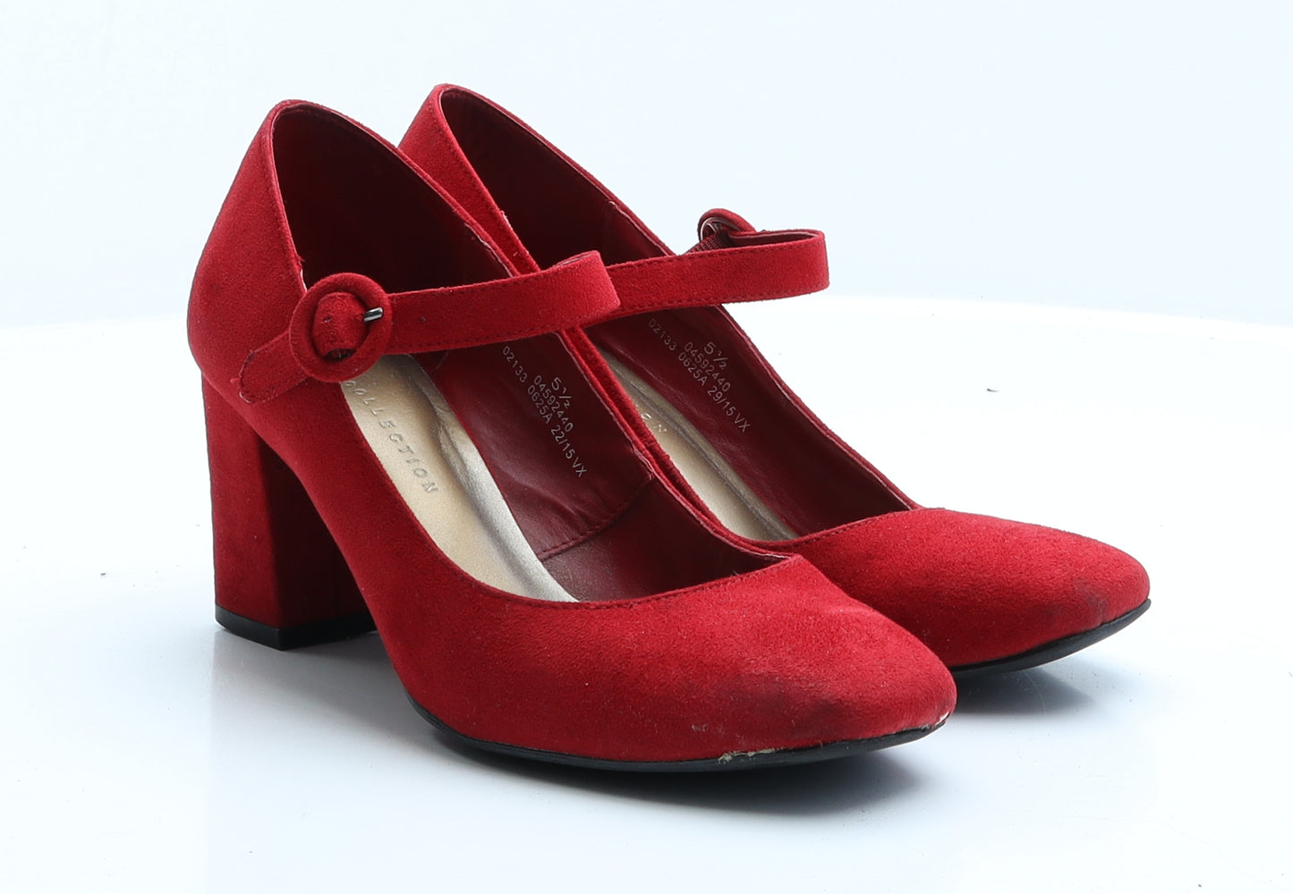 Marks and Spencer Womens Red  Faux Suede Slingback Heel 5.5 EUR 38.5