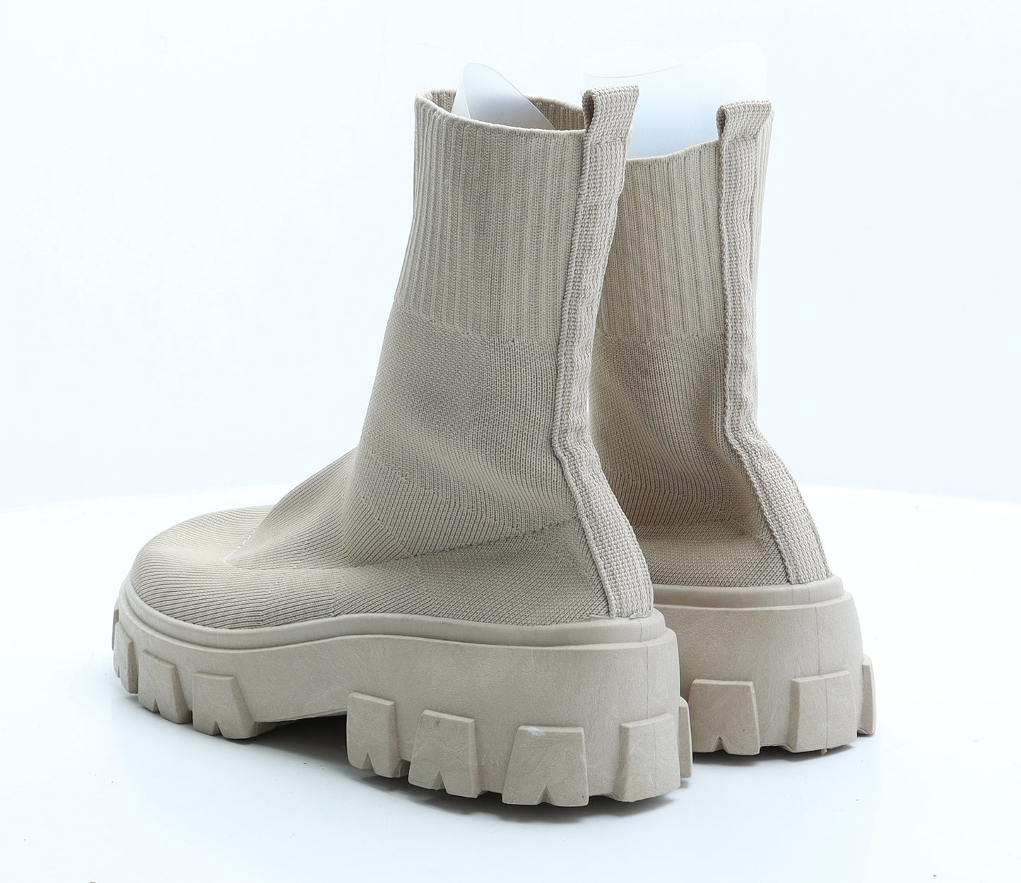 Preworn Womens Beige   Sock Boot 8 EUR 41