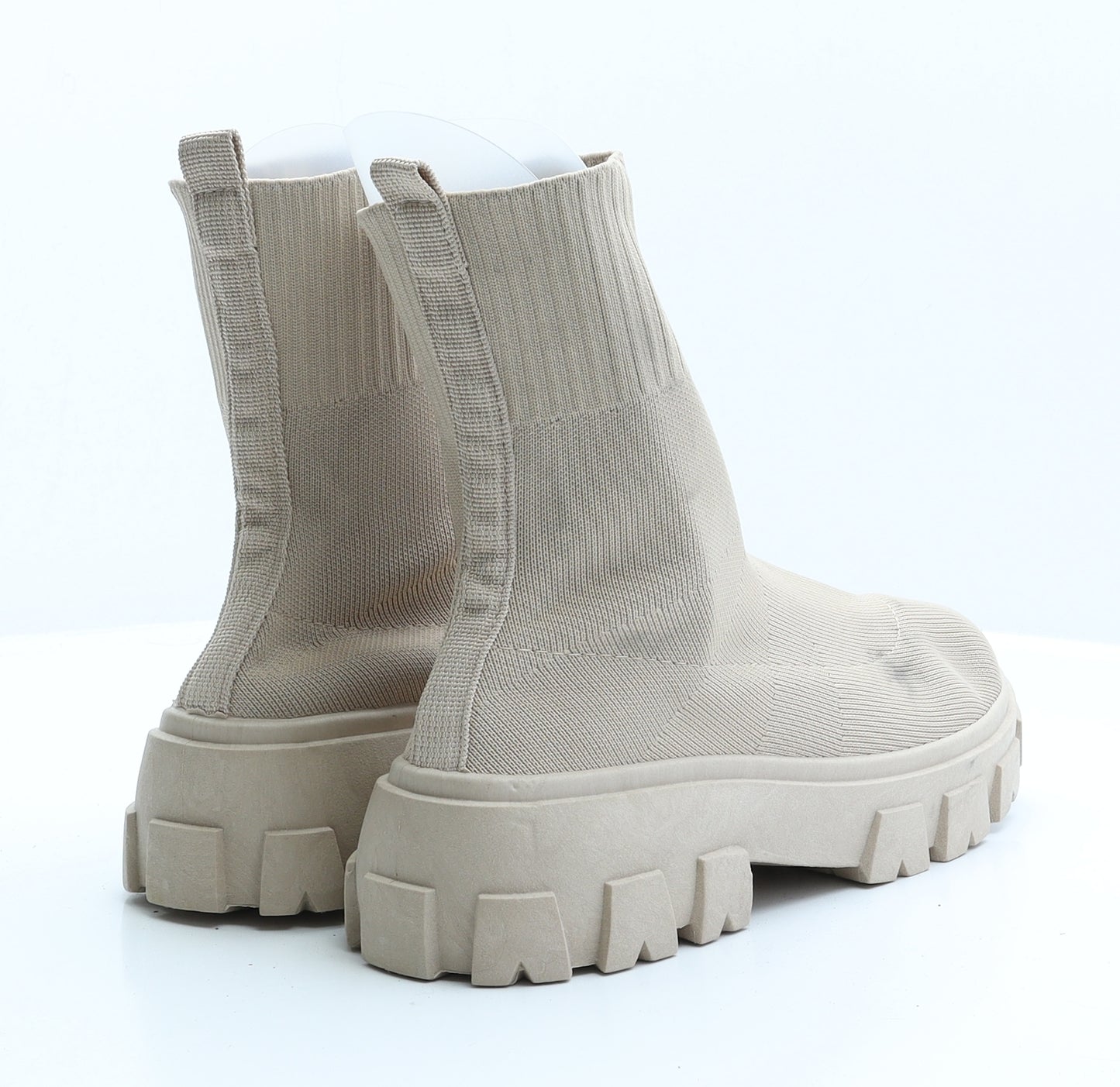 Preworn Womens Beige   Sock Boot 8 EUR 41