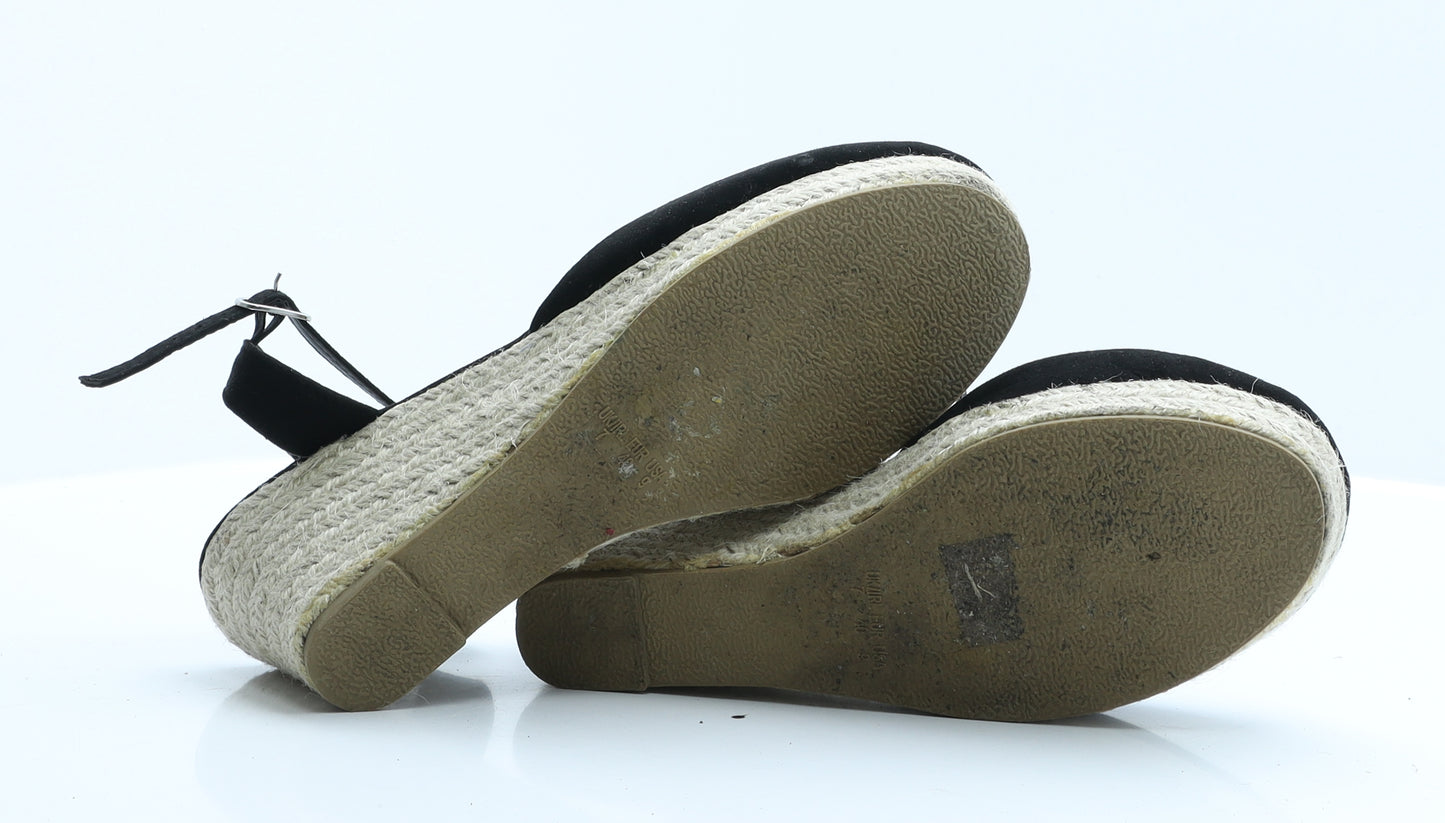 Primark Womens Black Colourblock Polyester Platform Heel 7 EUR 40