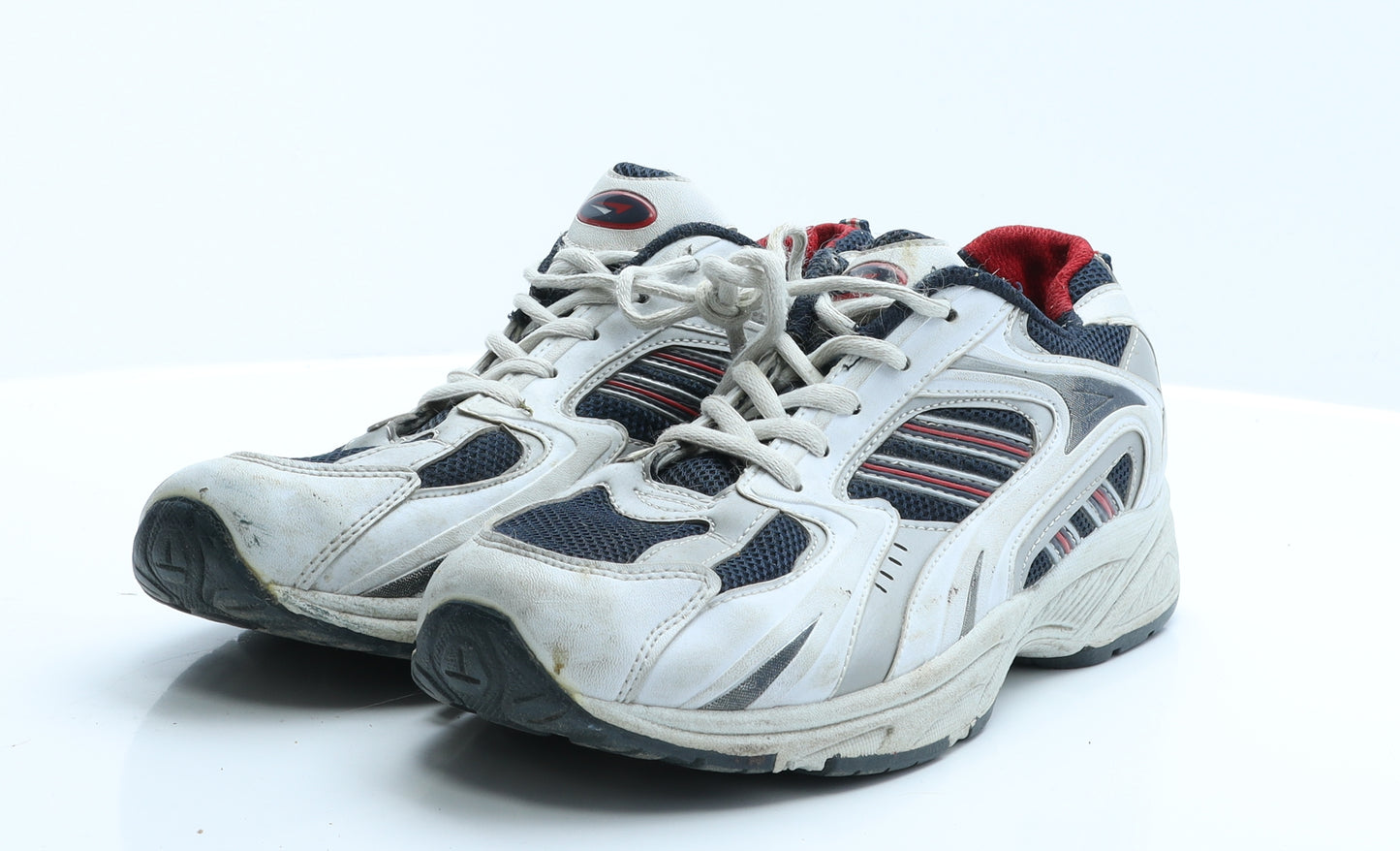 E-sports Mens White Colourblock Polyester Trainer  8