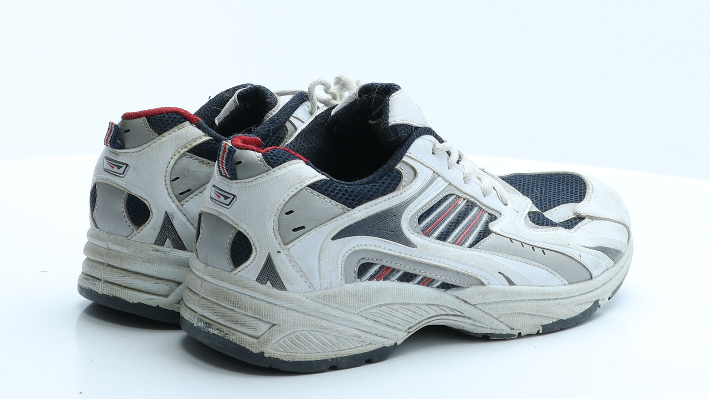 E-sports Mens White Colourblock Polyester Trainer  8