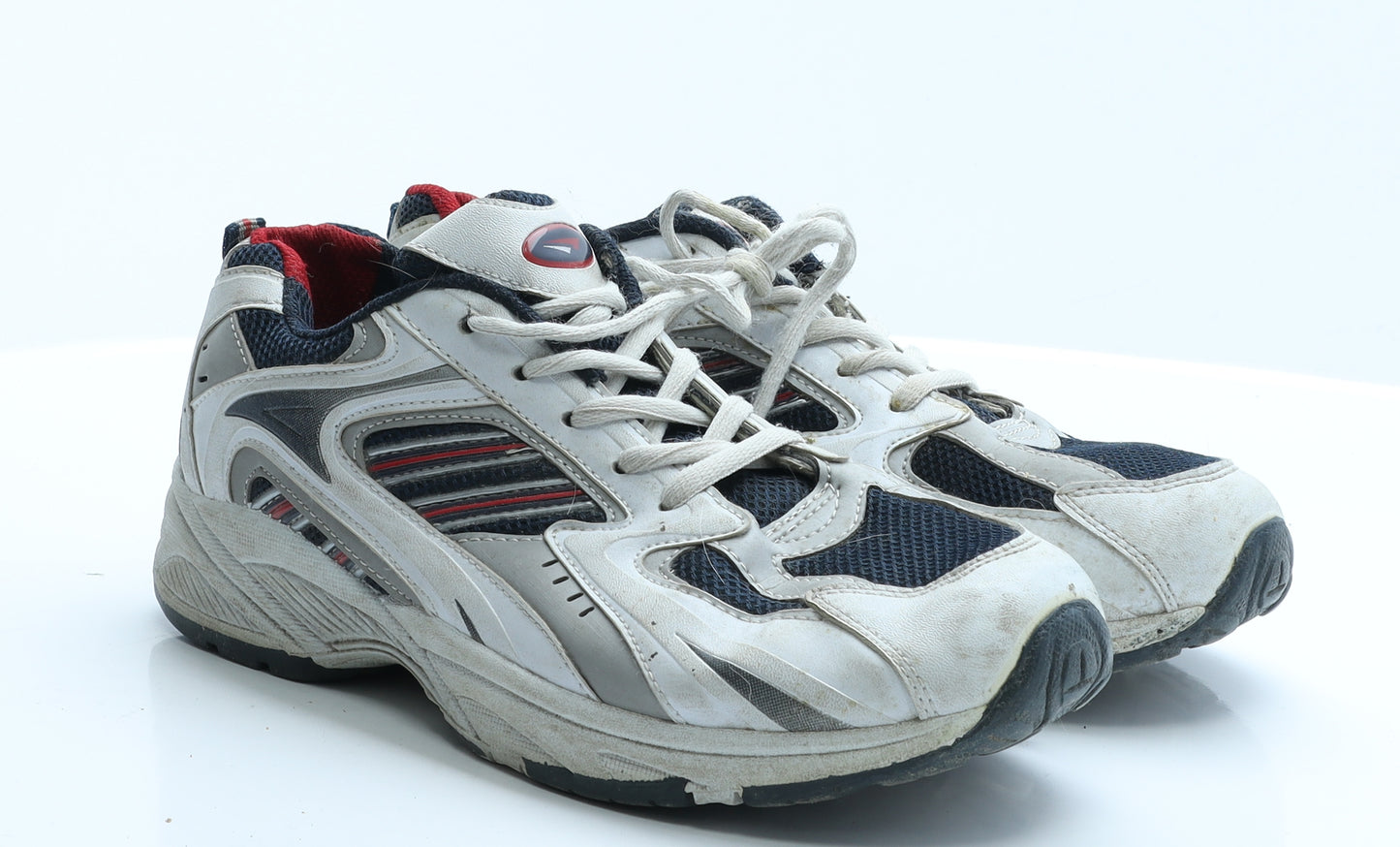 E-sports Mens White Colourblock Polyester Trainer  8