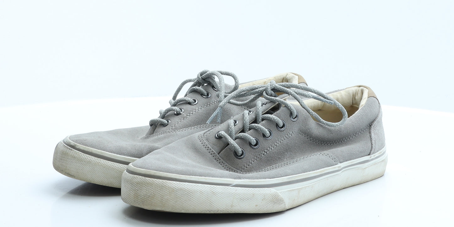 Marks and Spencer Mens Grey  Polyester Boat Shoe Casual 8