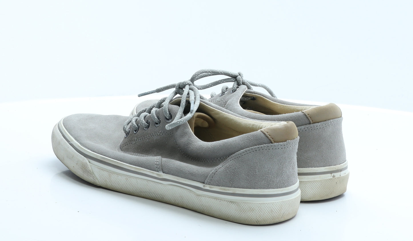 Marks and Spencer Mens Grey  Polyester Boat Shoe Casual 8