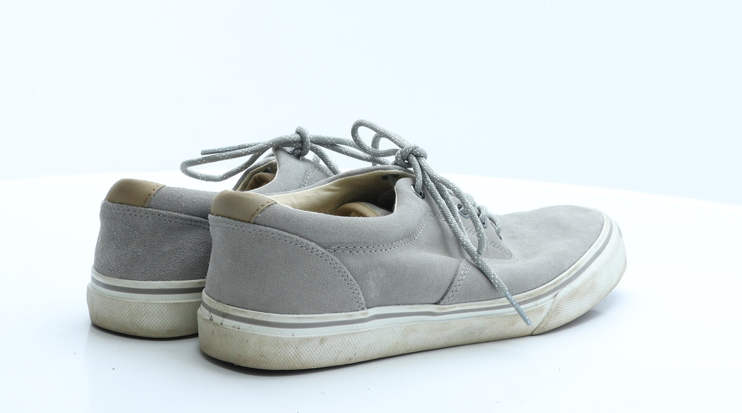 Marks and Spencer Mens Grey  Polyester Boat Shoe Casual 8
