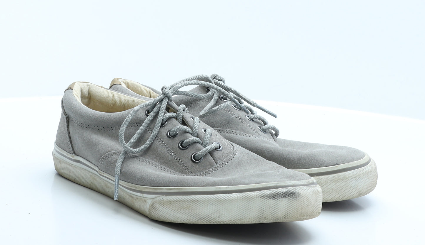 Marks and Spencer Mens Grey  Polyester Boat Shoe Casual 8