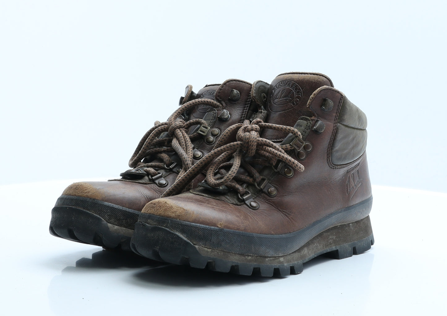Chris Brasher Womens Brown  Leather Snow Boot Boot 7