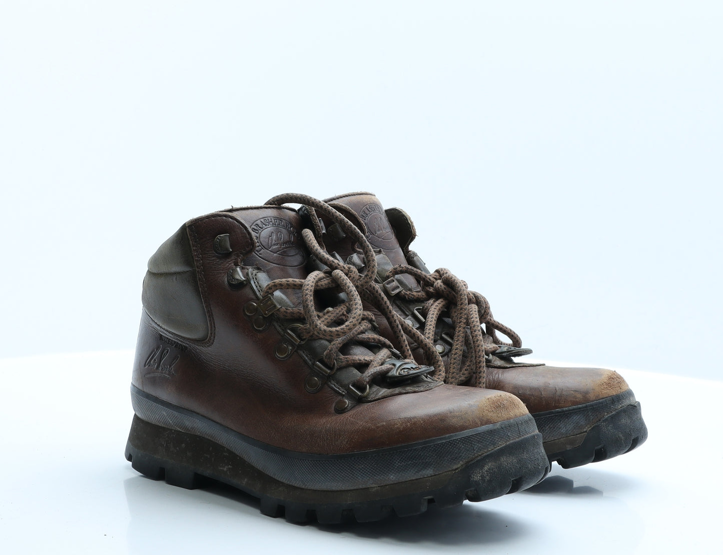 Chris Brasher Womens Brown  Leather Snow Boot Boot 7