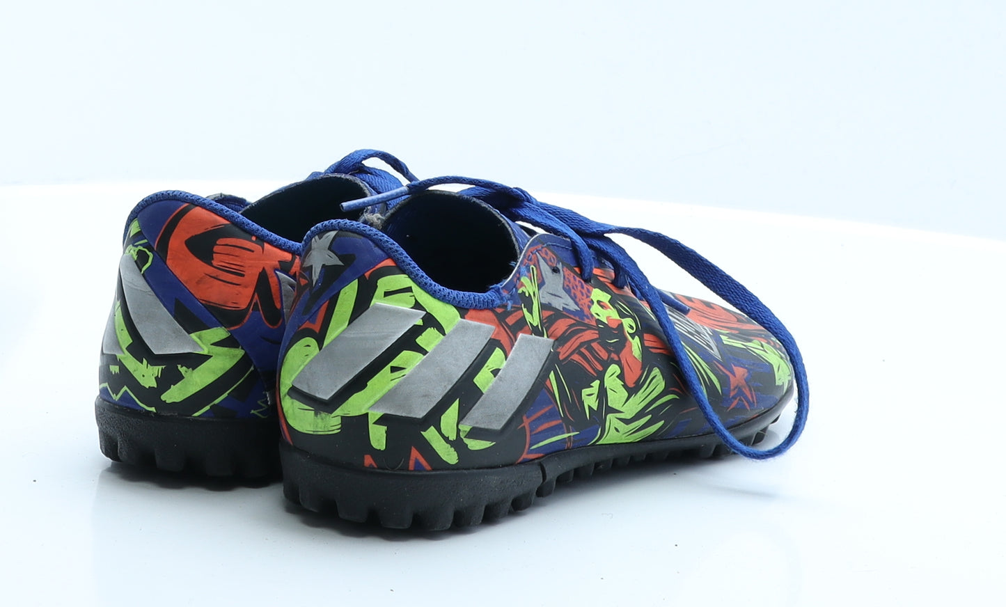 adidas Boys Blue Geometric Polyester Trainer  13  US 13.5
