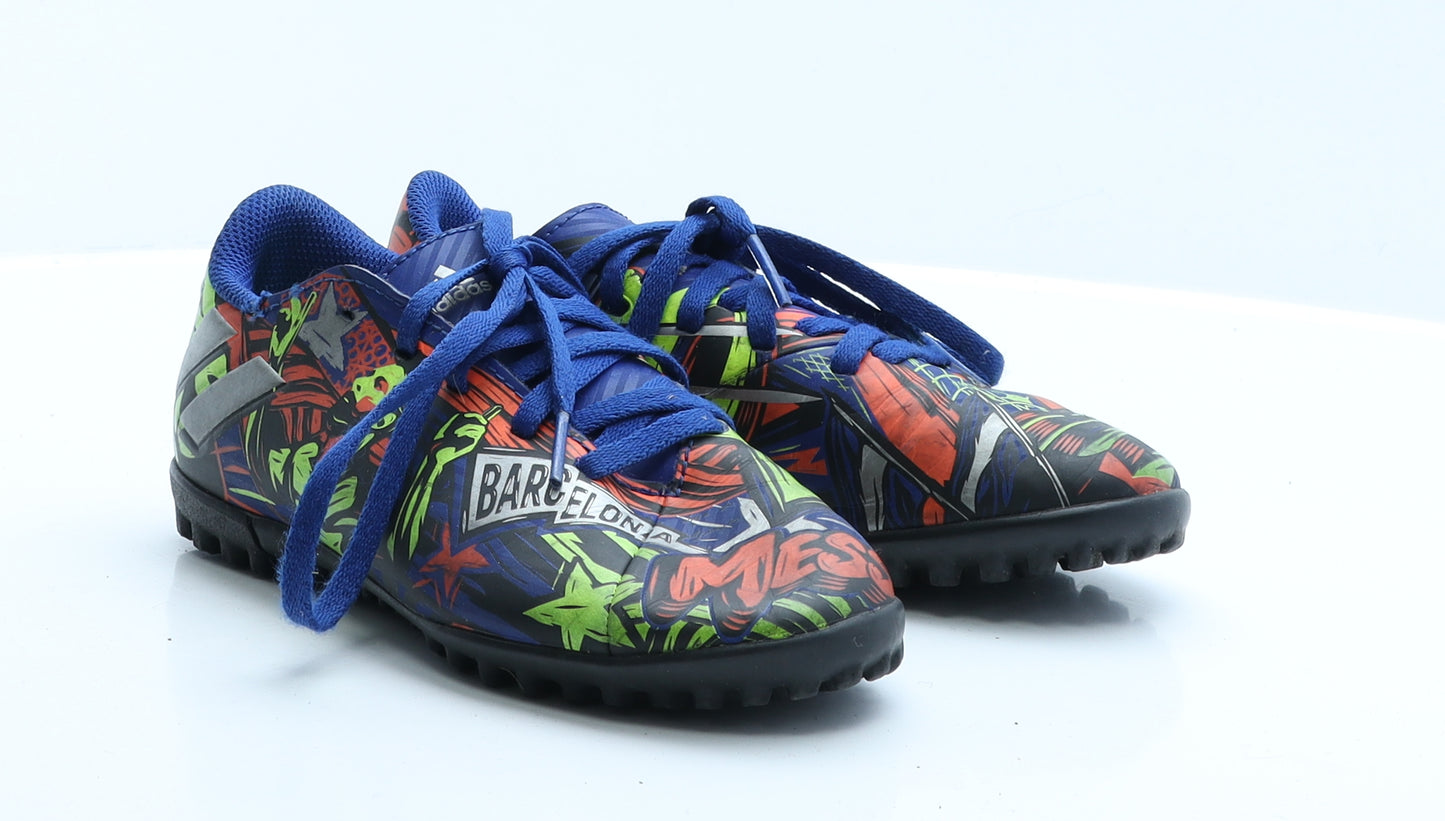 adidas Boys Blue Geometric Polyester Trainer  13  US 13.5