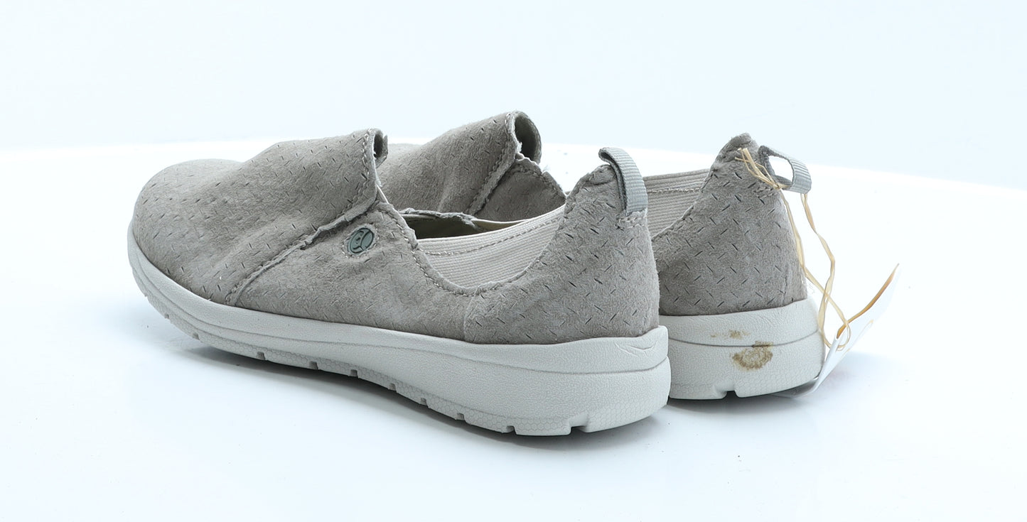 Cloudease Earth Spirit Womens Grey  Suede Ballet Flat 5 38