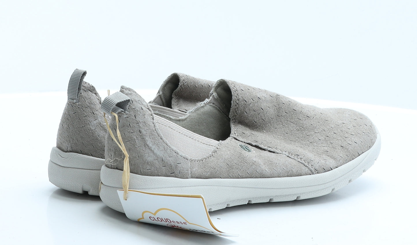 Cloudease Earth Spirit Womens Grey  Suede Ballet Flat 5 38