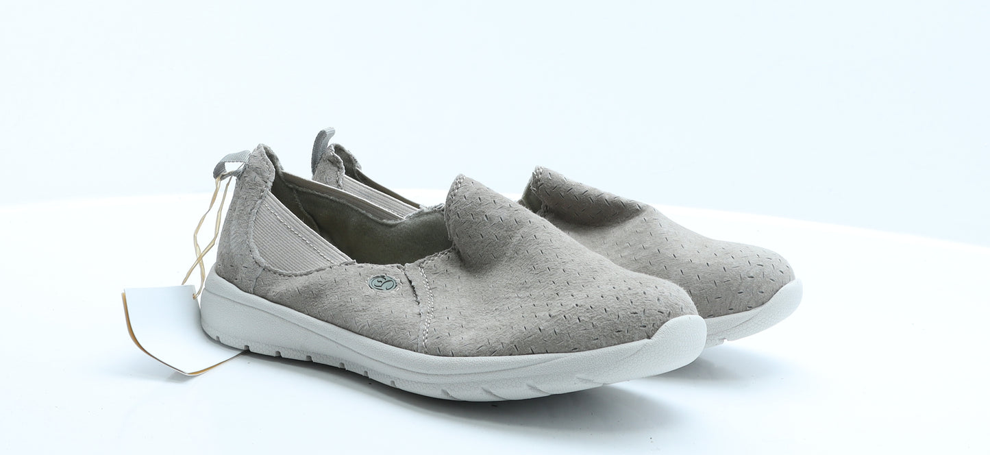 Cloudease Earth Spirit Womens Grey  Suede Ballet Flat 5 38