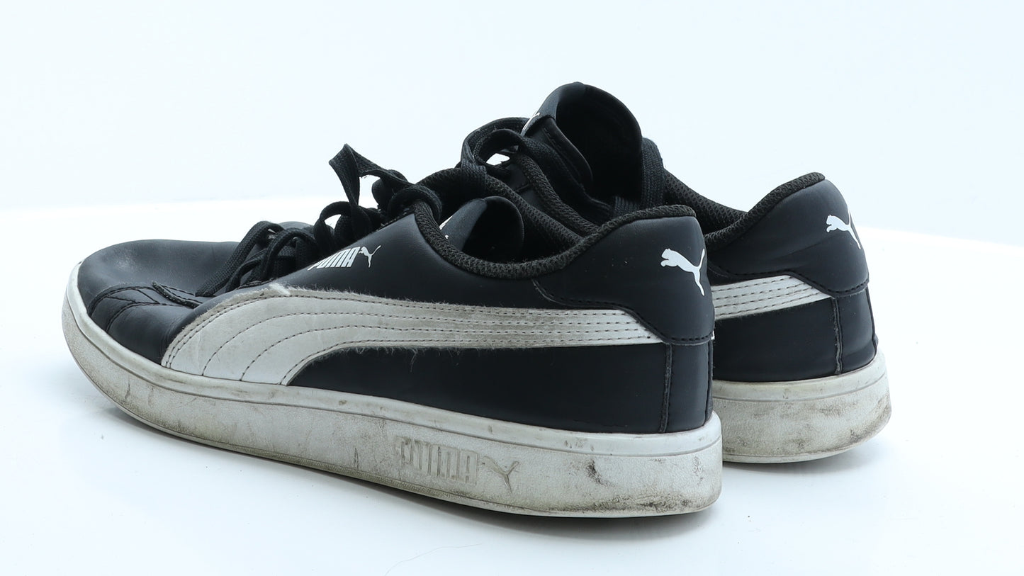 PUMA Mens Black Geometric Polyester Trainer  9 EUR 43