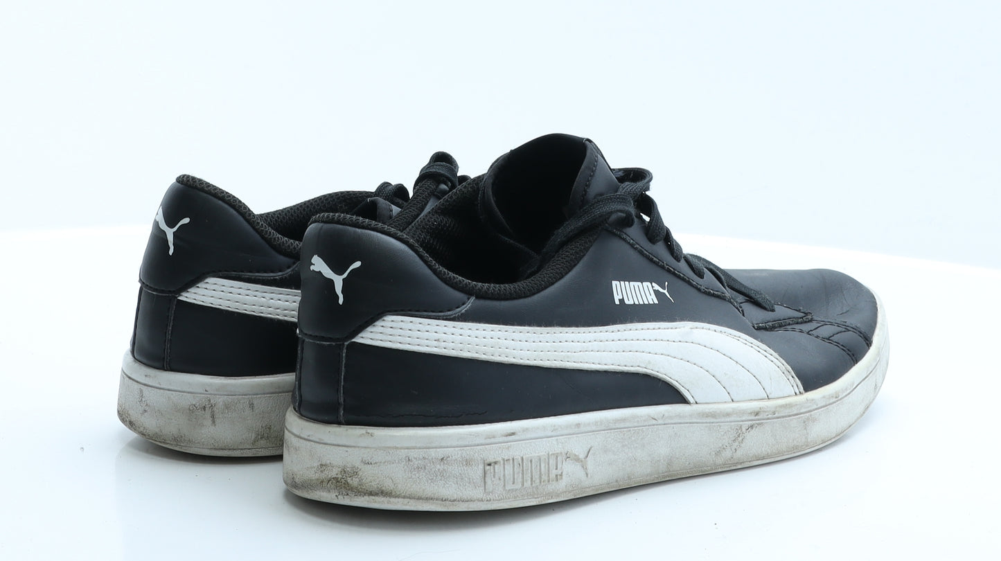PUMA Mens Black Geometric Polyester Trainer  9 EUR 43