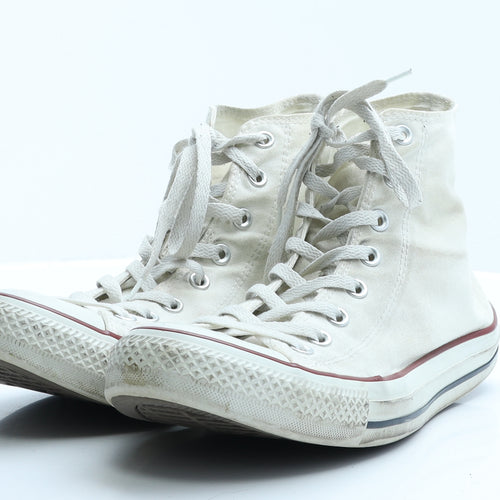 Converse Mens White  Fabric Trainer Casual 12 EUR 46.5
