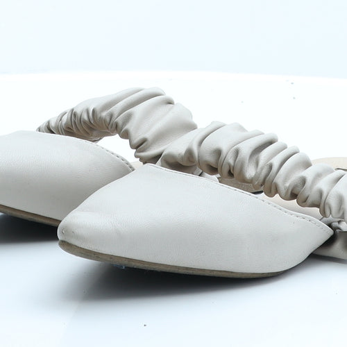 Primark Womens Beige  Polyester Slip On Flat 3 36