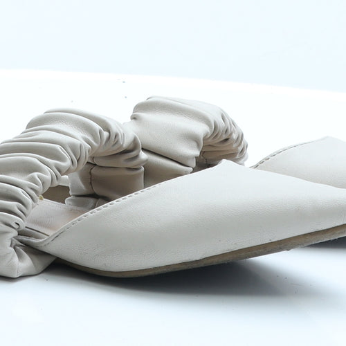 Primark Womens Beige  Polyester Slip On Flat 3 36