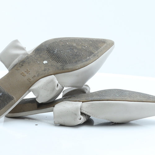 Primark Womens Beige  Polyester Slip On Flat 3 36