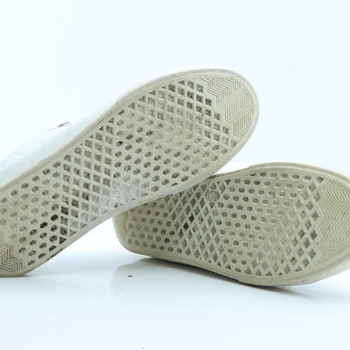 Primark Womens White  Polyester Trainer Flat 5 38