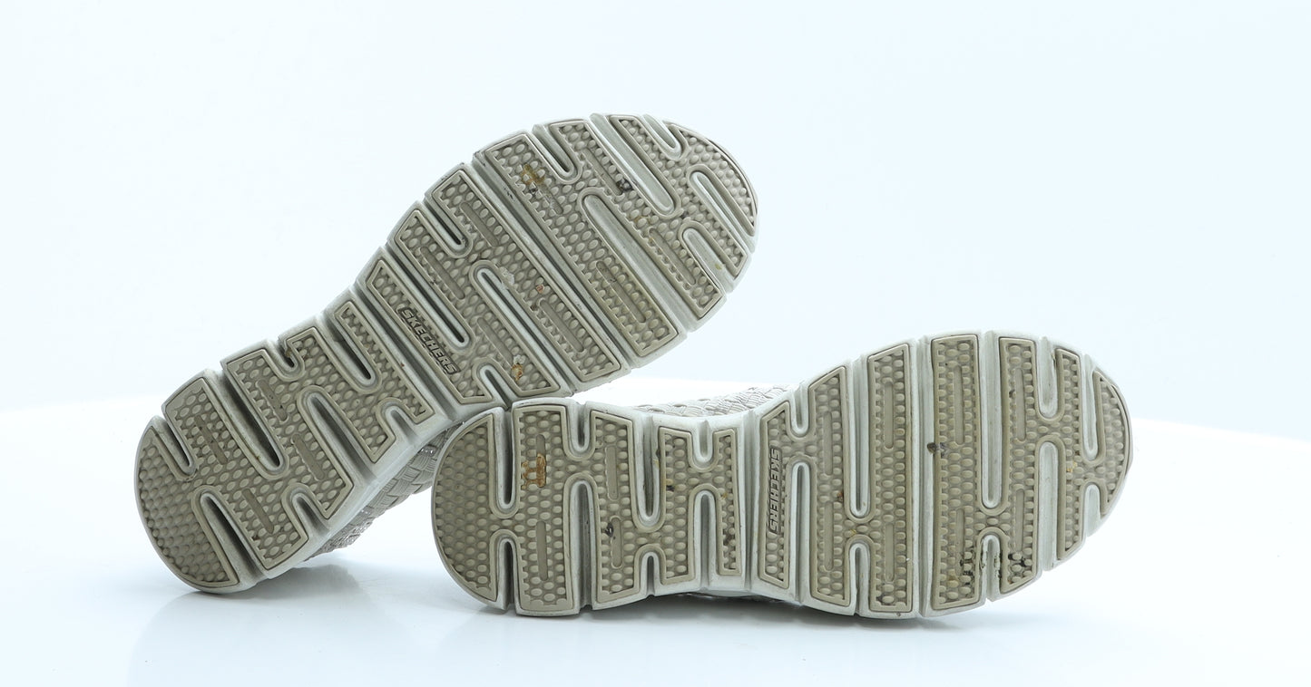 Skechers Womens Grey  Polyester Espadrille Flat 3 36