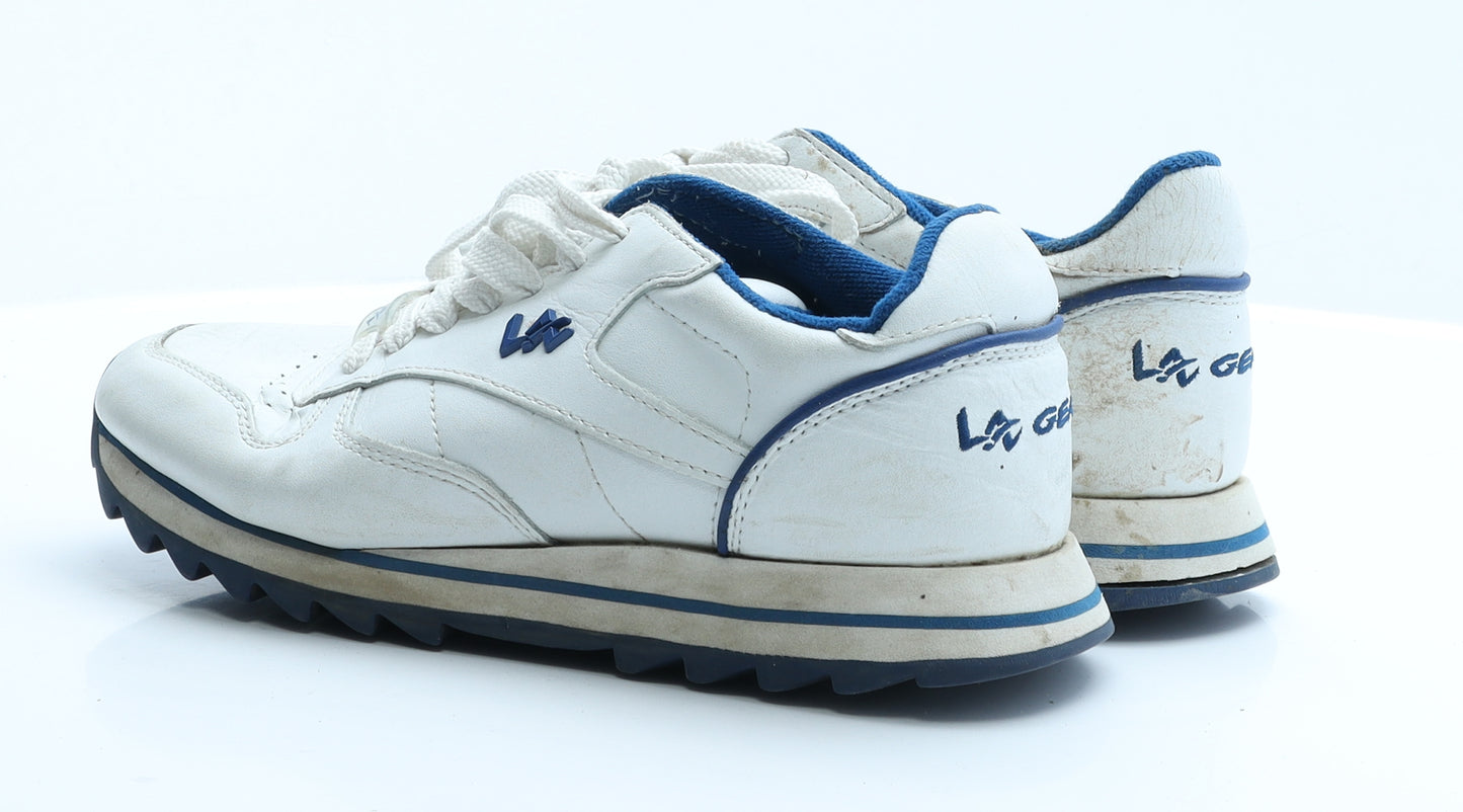 LA Gear Womens White  Polyester Trainer  6 EUR 39
