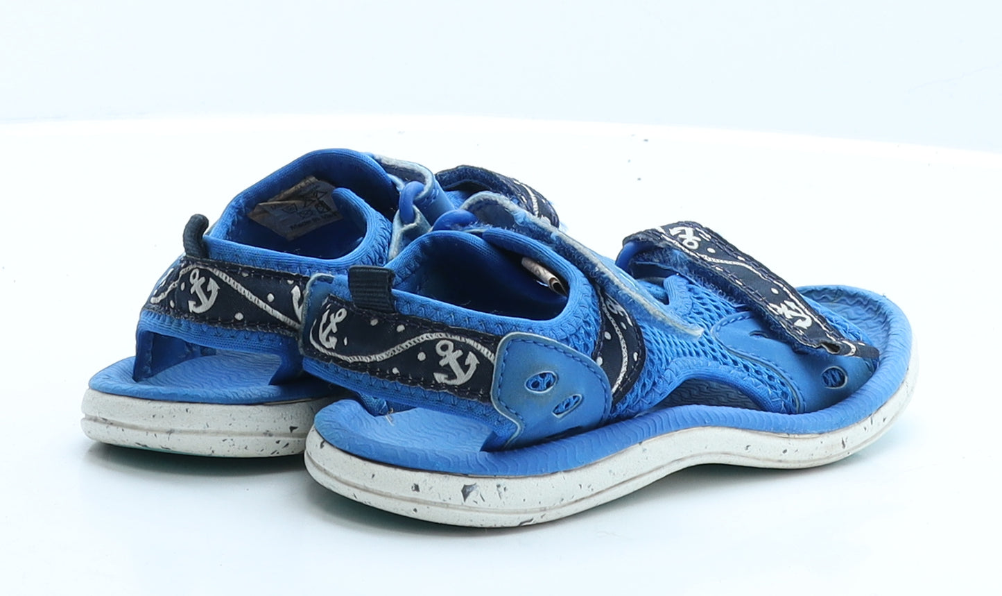 Clarks Boys Blue Geometric Polyester Fisherman Sandal 9