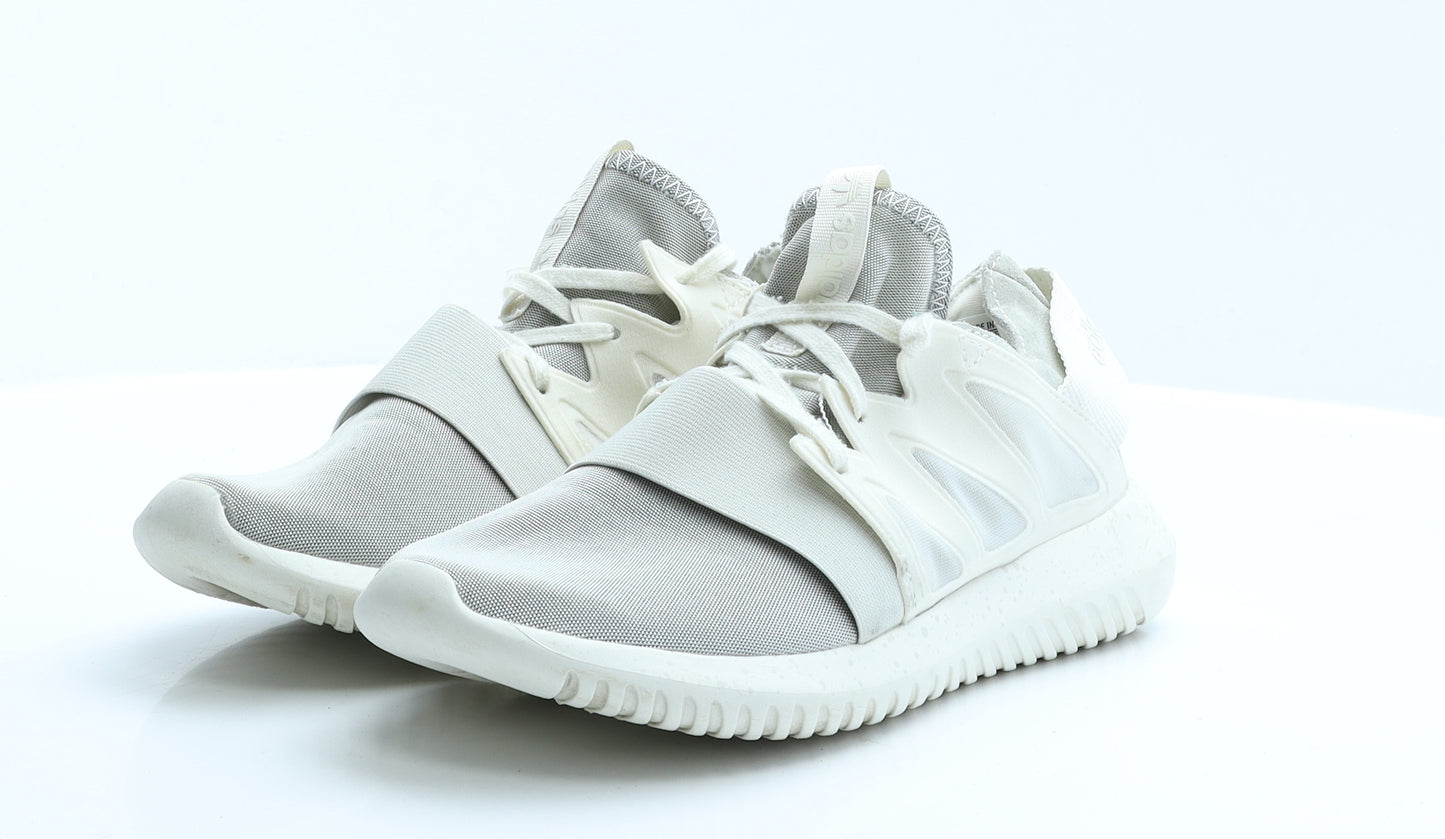 adidas Womens Grey Geometric Polyester Trainer  5 EUR 38