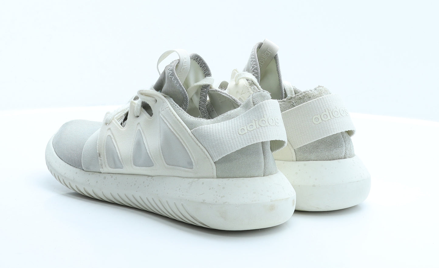 adidas Womens Grey Geometric Polyester Trainer  5 EUR 38