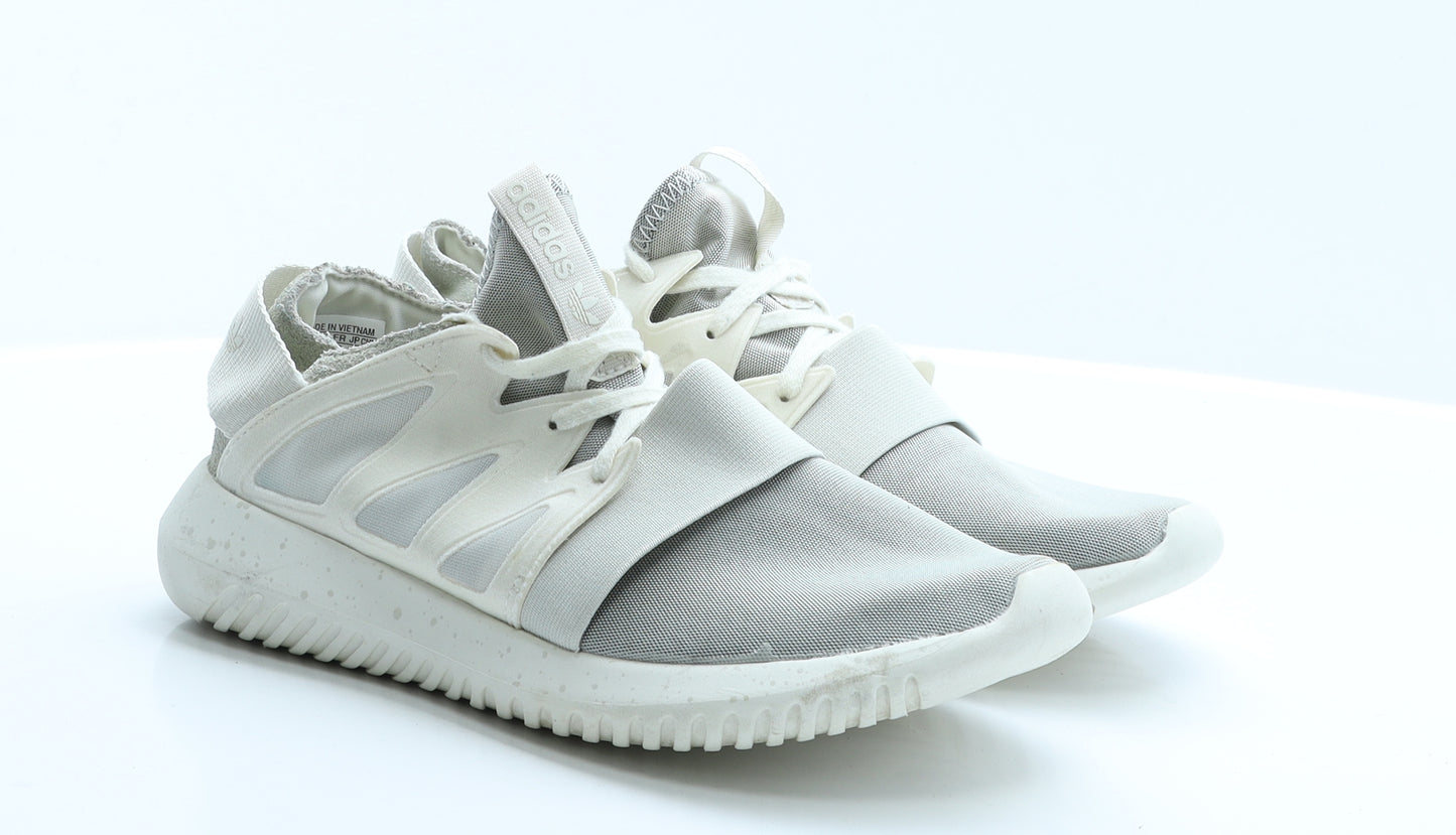 adidas Womens Grey Geometric Polyester Trainer  5 EUR 38